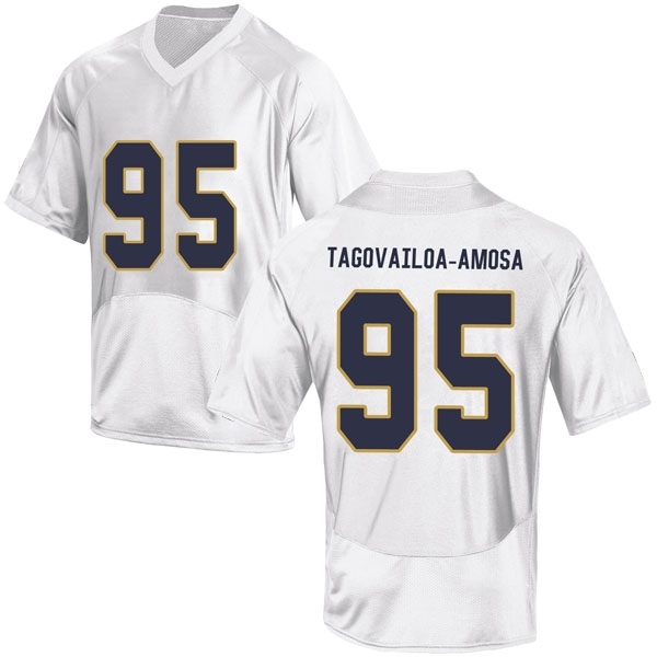 Myron Tagovailoa-Amosa Notre Dame Fighting Irish NCAA Men's #95 White Game College Stitched Football Jersey BTO1155FY